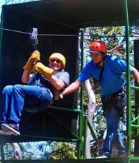 Dr Eidelson ZipLining in Costa Rica